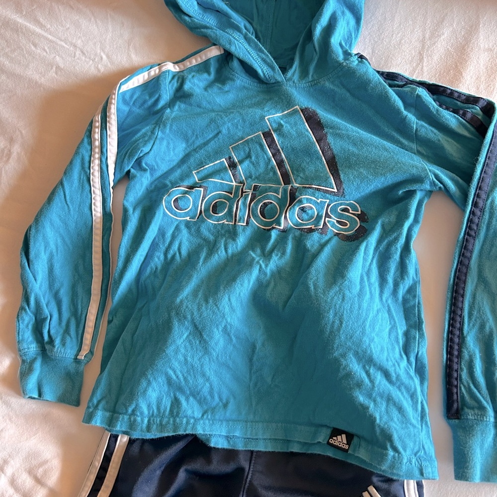 Boys size 5 adidas hoodie and pants